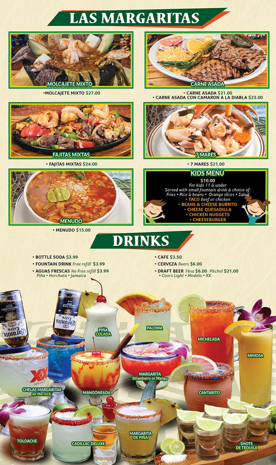 Las Margaritas Specials